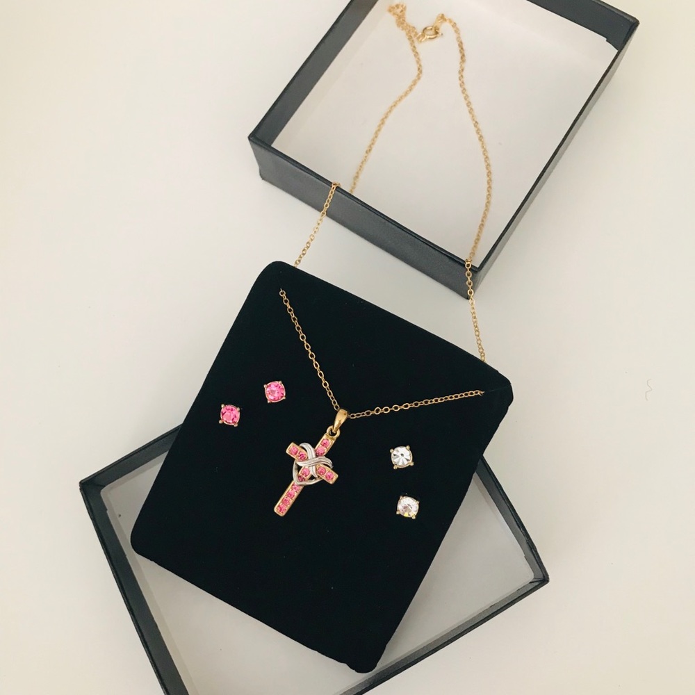 Necklace && 2 Set Earrings Bundle